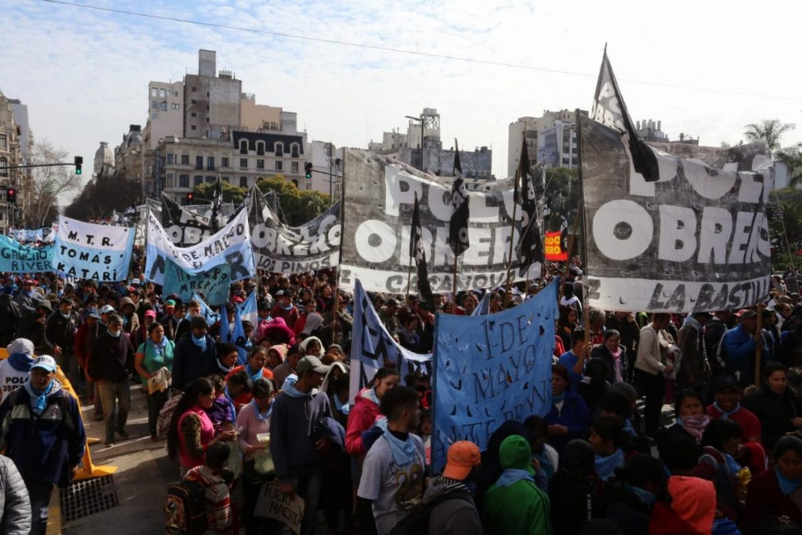 Polo Obrero, marcha por 9 de Julio, foto Twitter Polo Obrero