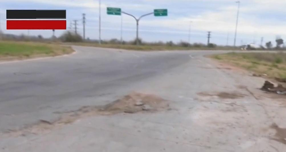 Estado de la ruta provincial 6, lugar donde falleció Jorge Cortés, Canal 26,