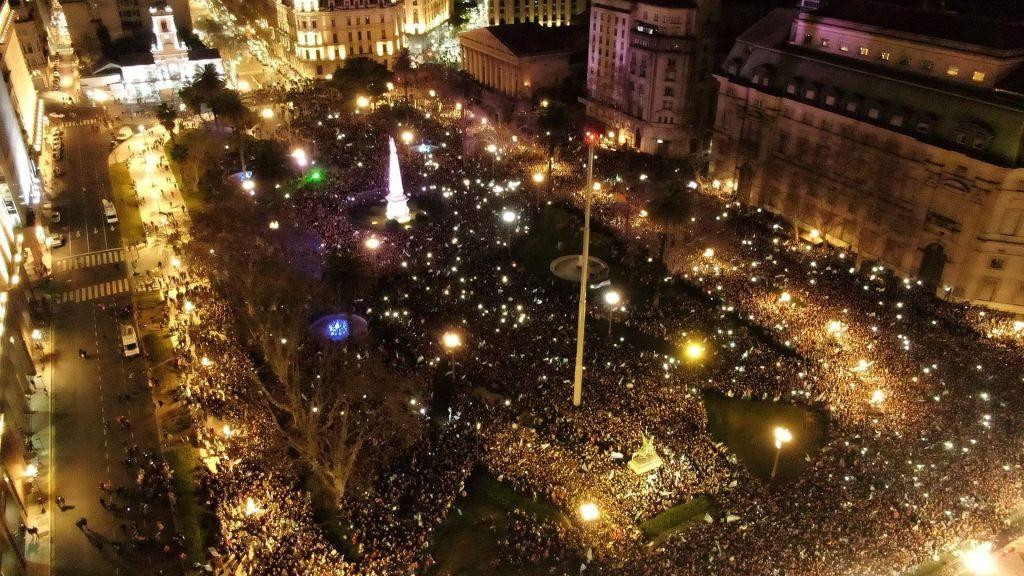 #24A, Plaza de Mayo, marcha a favor de Mauricio Macri