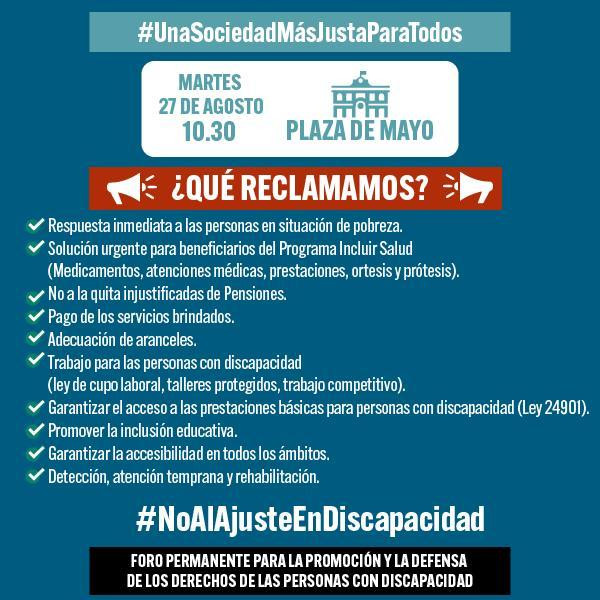 Marcha, reclamo contra ajuste en discapacidad