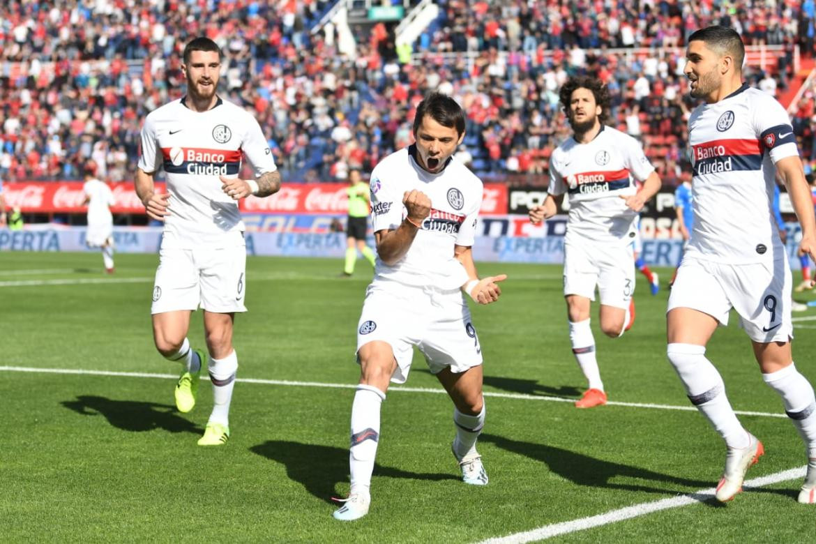 Festejo de San Lorenzo ante Unión por Superliga