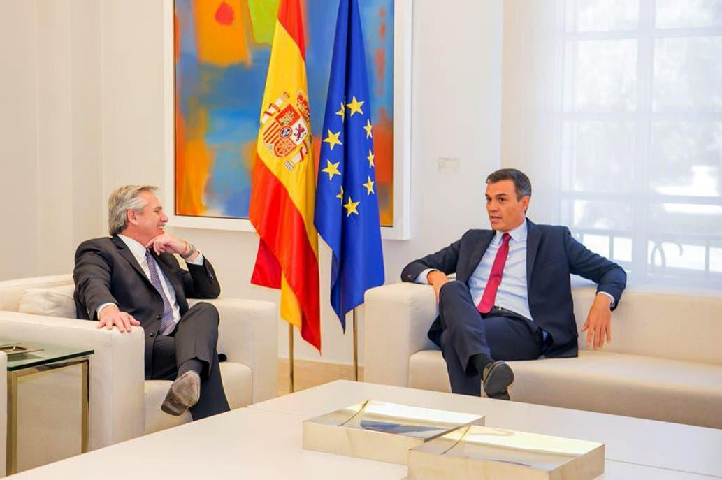 Alberto Fernández y Pedro Sánchez en España, Frente de Todos