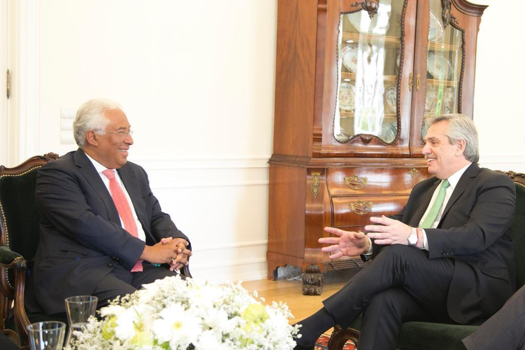 Alberto Fernández junto a Antonio Costa, primer ministro de Portugal, FRENTE DE TODOS