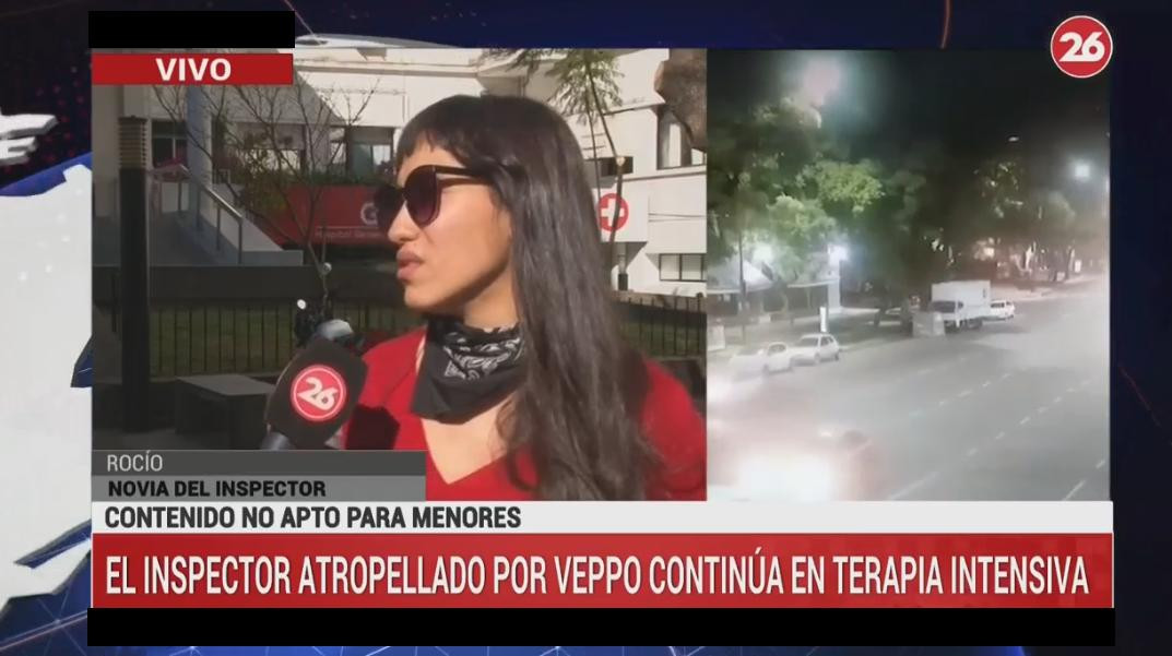 Novia de agente atropellado, CANAL 26