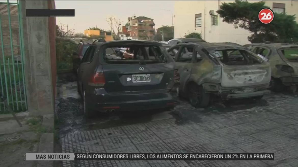 Ataque de quemacoches en Mataderos, Canal 26