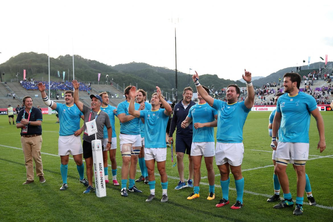 Mundial de Rugby, Festejo de Uruguay ante Fiji