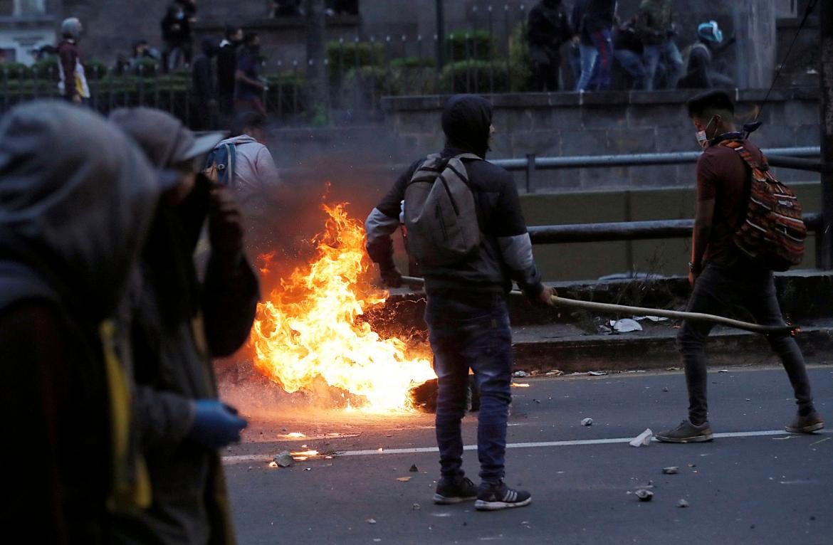 Crisis en Ecuador: crece la tensión en una nueva jornada de protestas, REUTERS