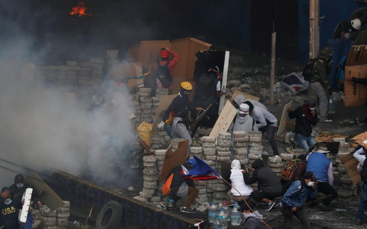 Jornada de protestas en Ecuador, incidentes, REUTERS