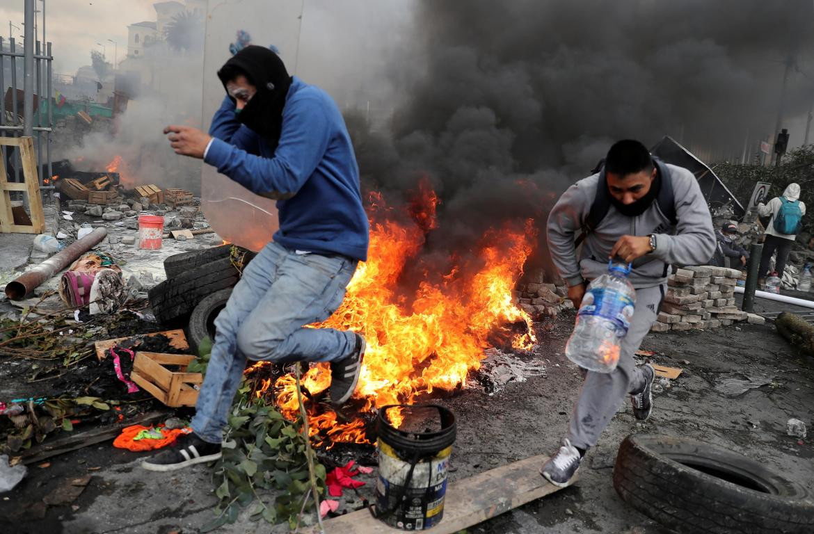 Jornada de protestas en Ecuador, incidentes, REUTERS