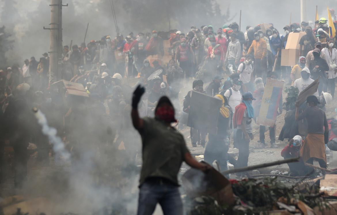 Jornada de protestas en Ecuador, incidentes, REUTERS