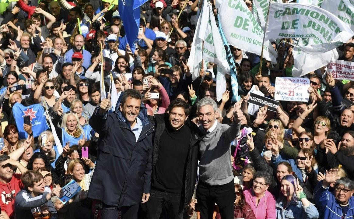 Axel Kicillof y Sergio Massa en Junín, elecciones 2019, NA