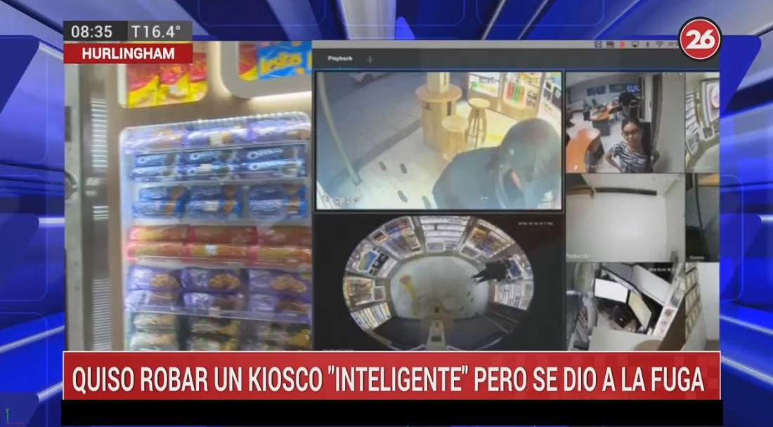 Robo a kiosco inteligente, Canal 26