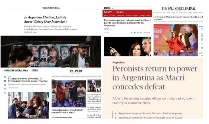 Medios internacionales reflejaron triunfo de Alberto Fernández