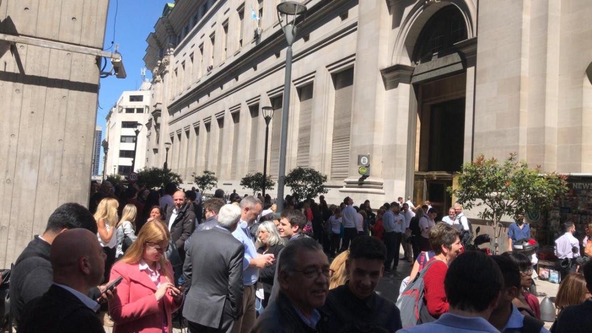 Incendio en la sede central del Banco Nación