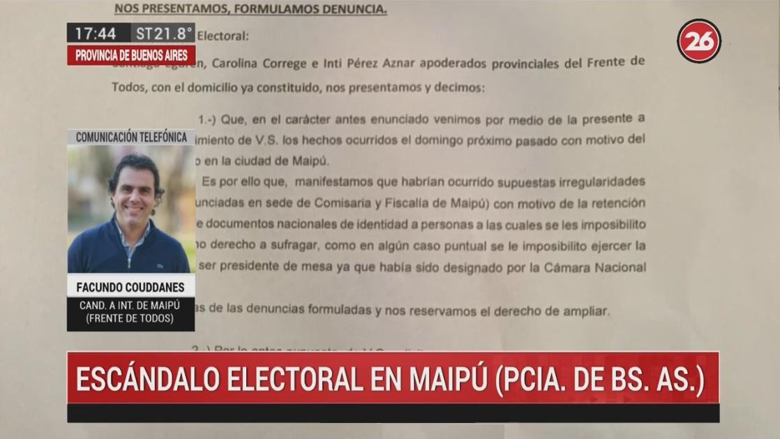 Elecciones en Maipú: Facundo Coudannes denunció que impidieron votar a más de 150 vecinos	