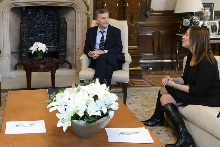 Mauricio Macri y María Eugenia Vidal en Casa Rosada