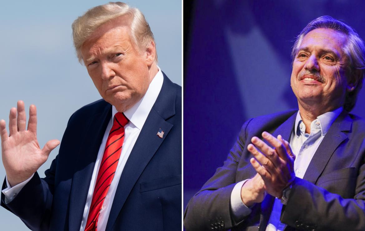 Donald Trump y Alberto Fernández, NA