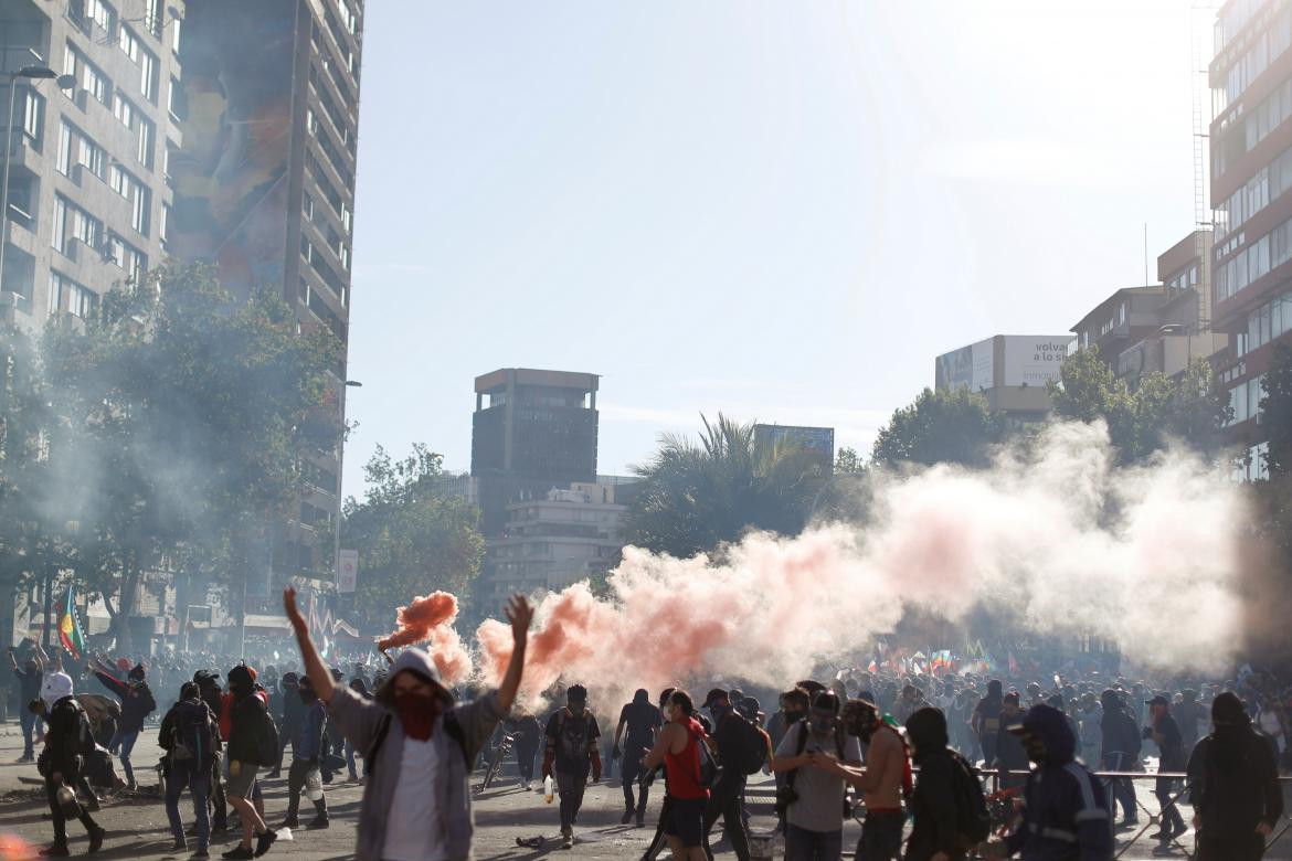 Incidentes en nueva marcha en Chile, REUTERS