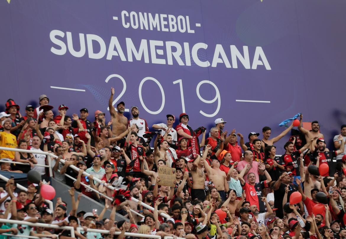 Hinchas de Colón en la final de la Sudamericana, REUTERS