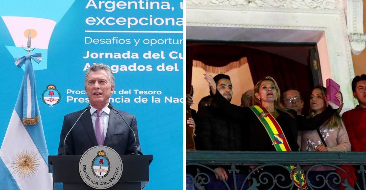 Mauricio Macri y Jeanine Añez