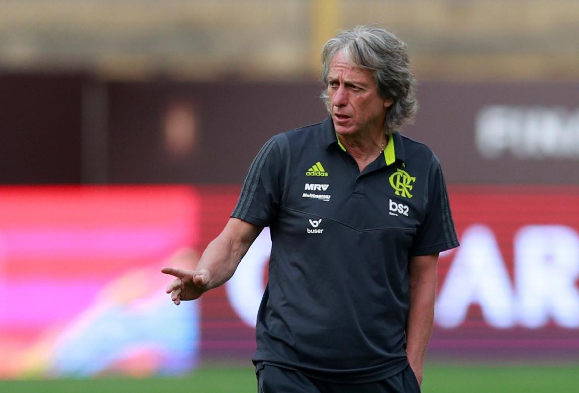 Jorge Jesus, entrenador de Flamengo, REUTERS