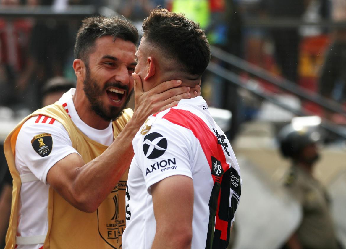 Gol de Rafael Santos Borré para River ante Flamengo en la final de Copa Libertadores, REUTERS