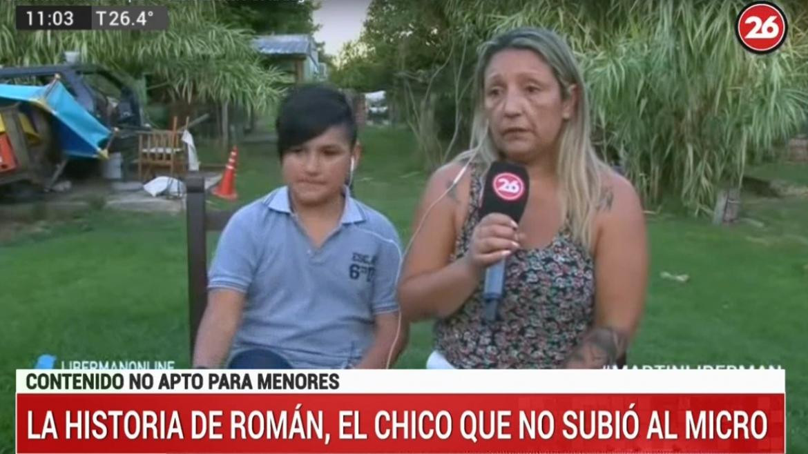 La historia de Román, el niño que no subió al micro de la tragedia de ruta 2, CANAL 26