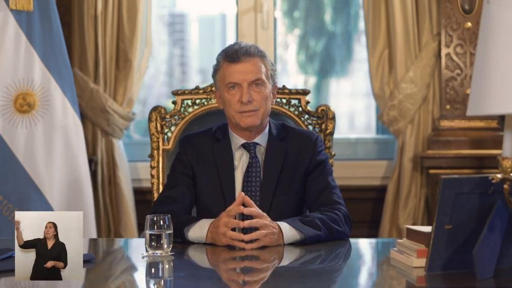 Mauricio Macri en cadena nacional