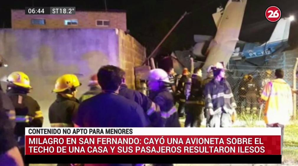 Caída de avioneta en San Fernando, Canal 26