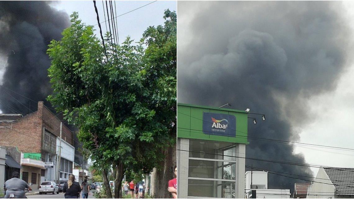 Incendio en maderera de Avellaneda