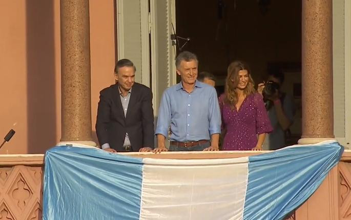 Despedida de Macri ante sus votantes, foto captura YouTube