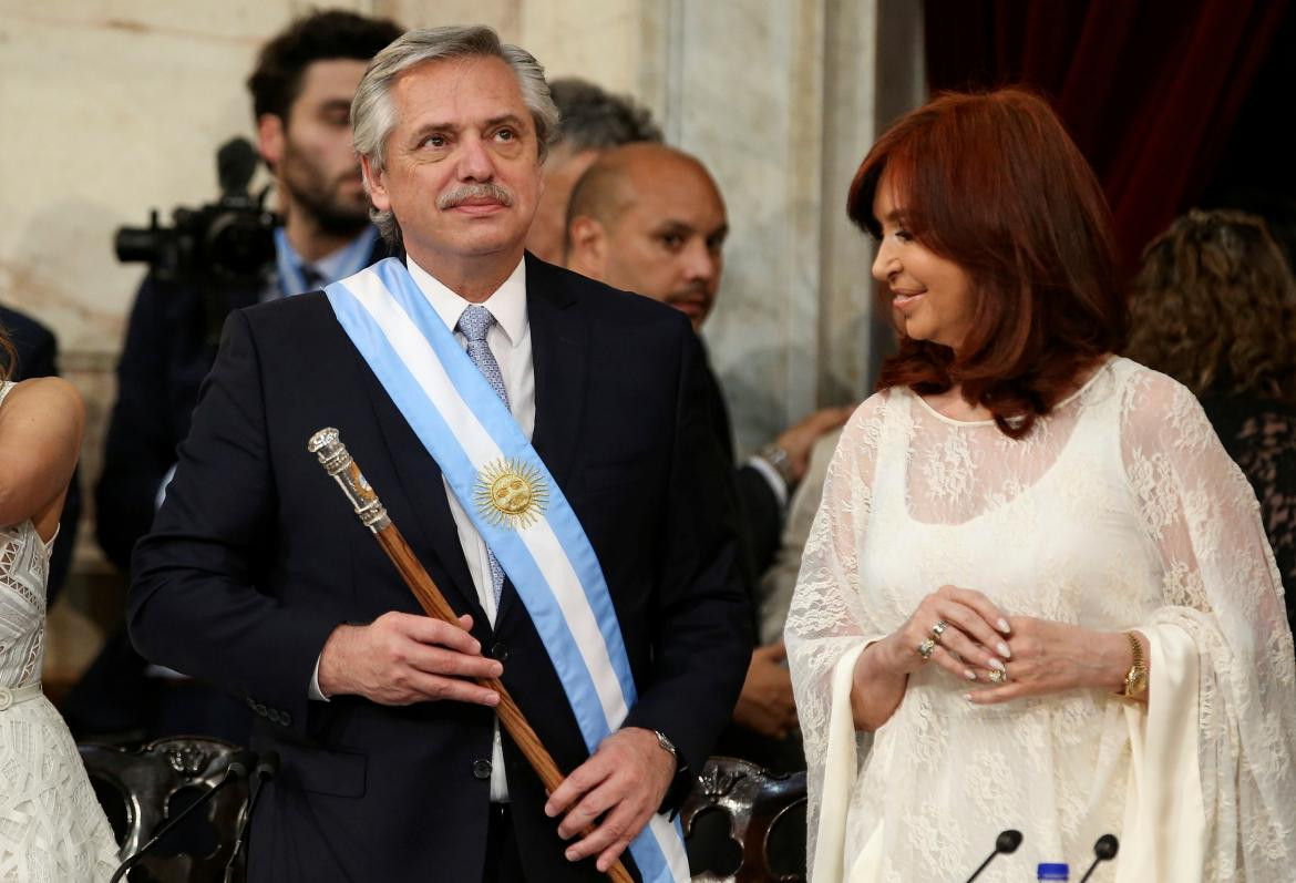 Alberto Fernández y Cristina Kirchner, jura como presidente, REUTERS