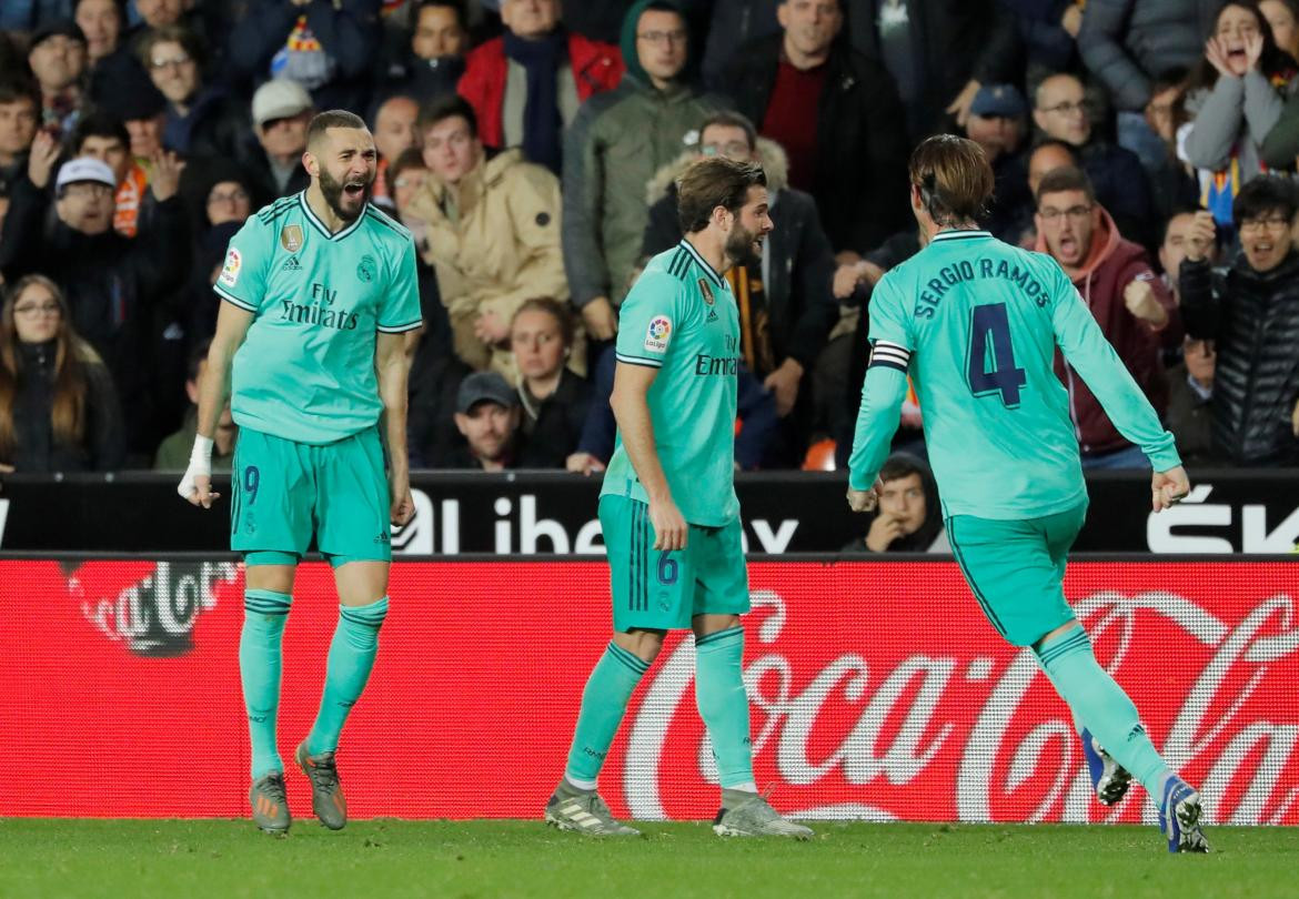 Festejo del Real Madrid ante el Valencia por la Liga Santander, REUTERS