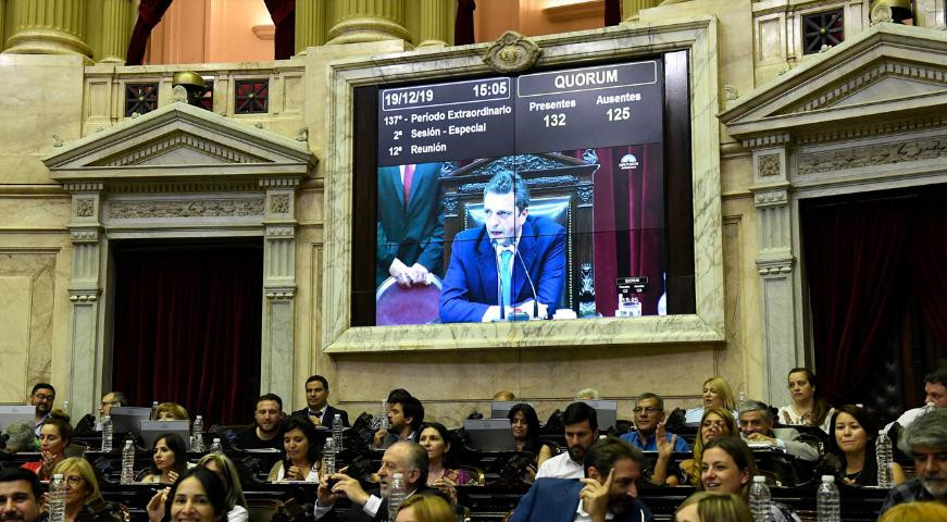 Sesión de Diputados por ley de Emergencia Económica, NA