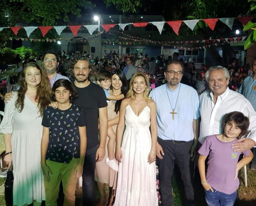 Alberto Fernández y la primera dama, Navidad en la iglesia de San Cayetano