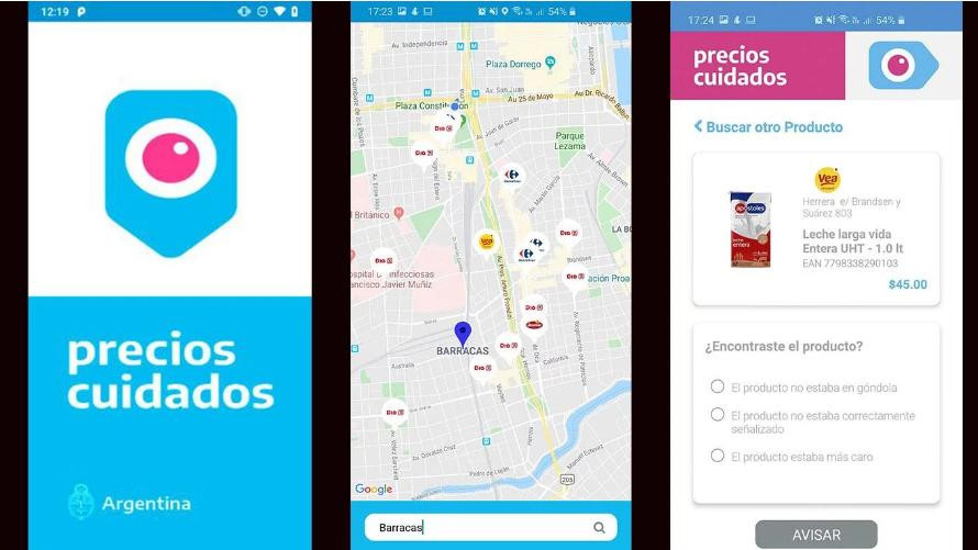 Precios Cuidados, aplicación