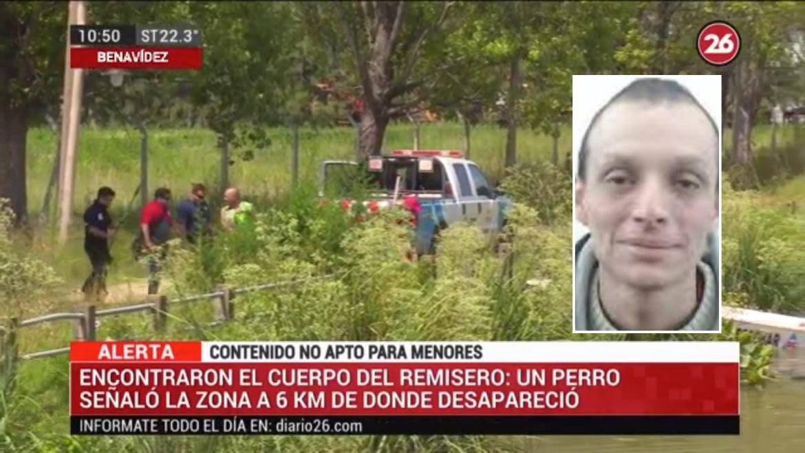 Ezequiel Núñez, remisero encontrado muerto, habla fiscal del caso, móvil Canal 26