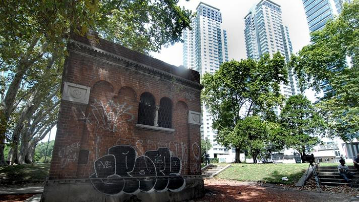 El lugar exacto donde apareció el cadáver, Puerto Madero