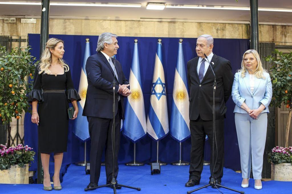 Alberto Fernández junto a Benjamin Netanyahu, AGENCIA NA