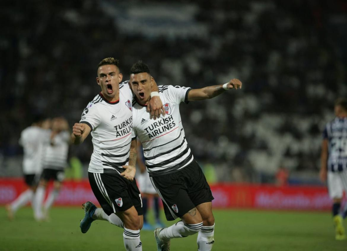 Festejo de Matías Suarez para River ante Godoy Cruz por Superliga, AGENCIA NA