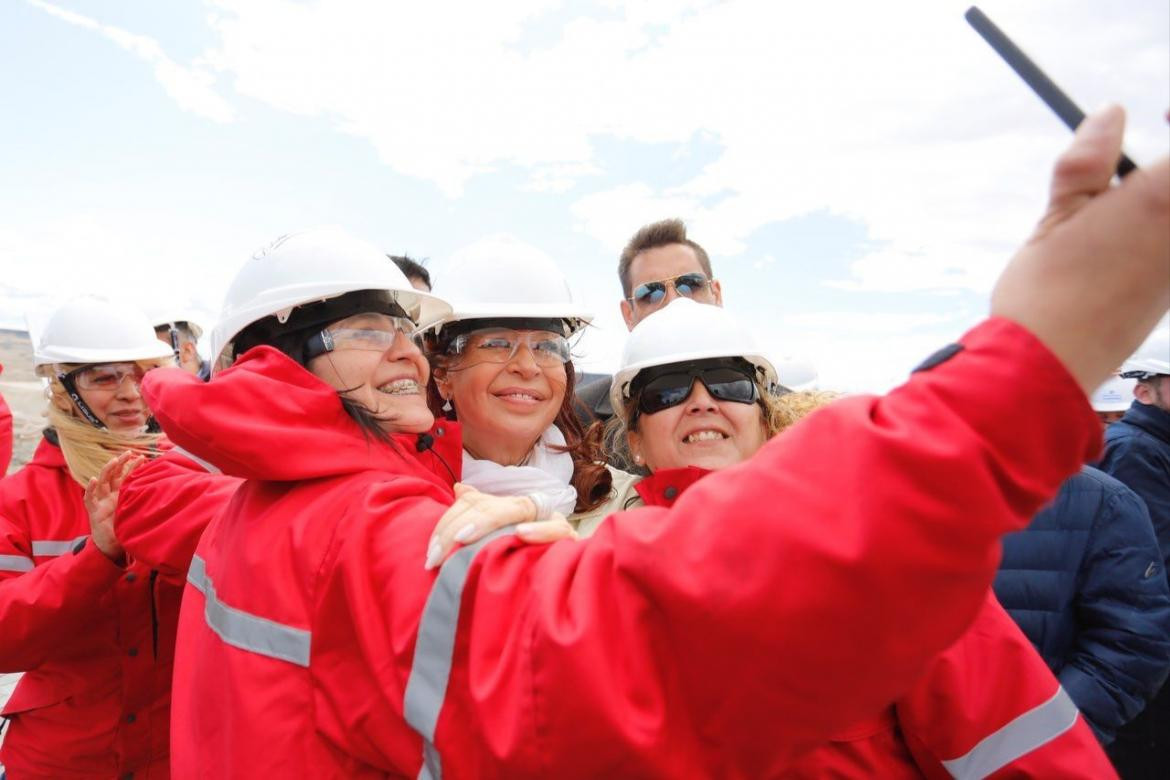 Cristina Fernández de Kirchner recorrió las obras de construcción de la represa hidroeléctrica Néstor Kirchner	