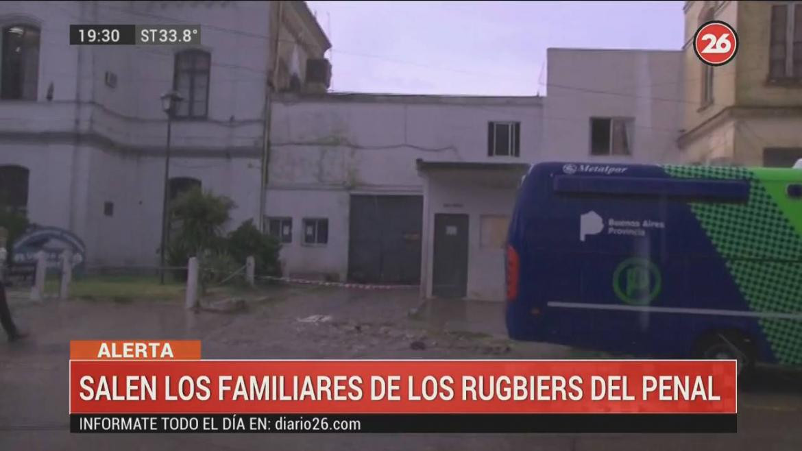 Crimen en Villa Gesell, padres visitan a los rugbiers detenidos, Canal 26	