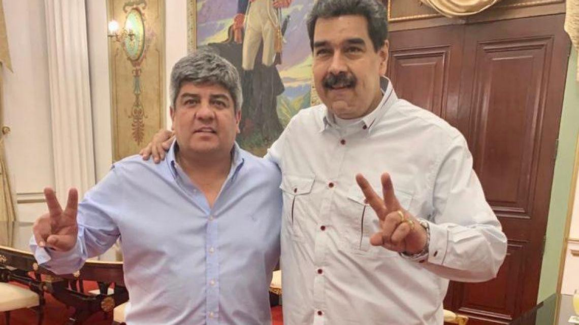 Pablo Moyano y Nicolás Maduro, encuentro en Venezuela