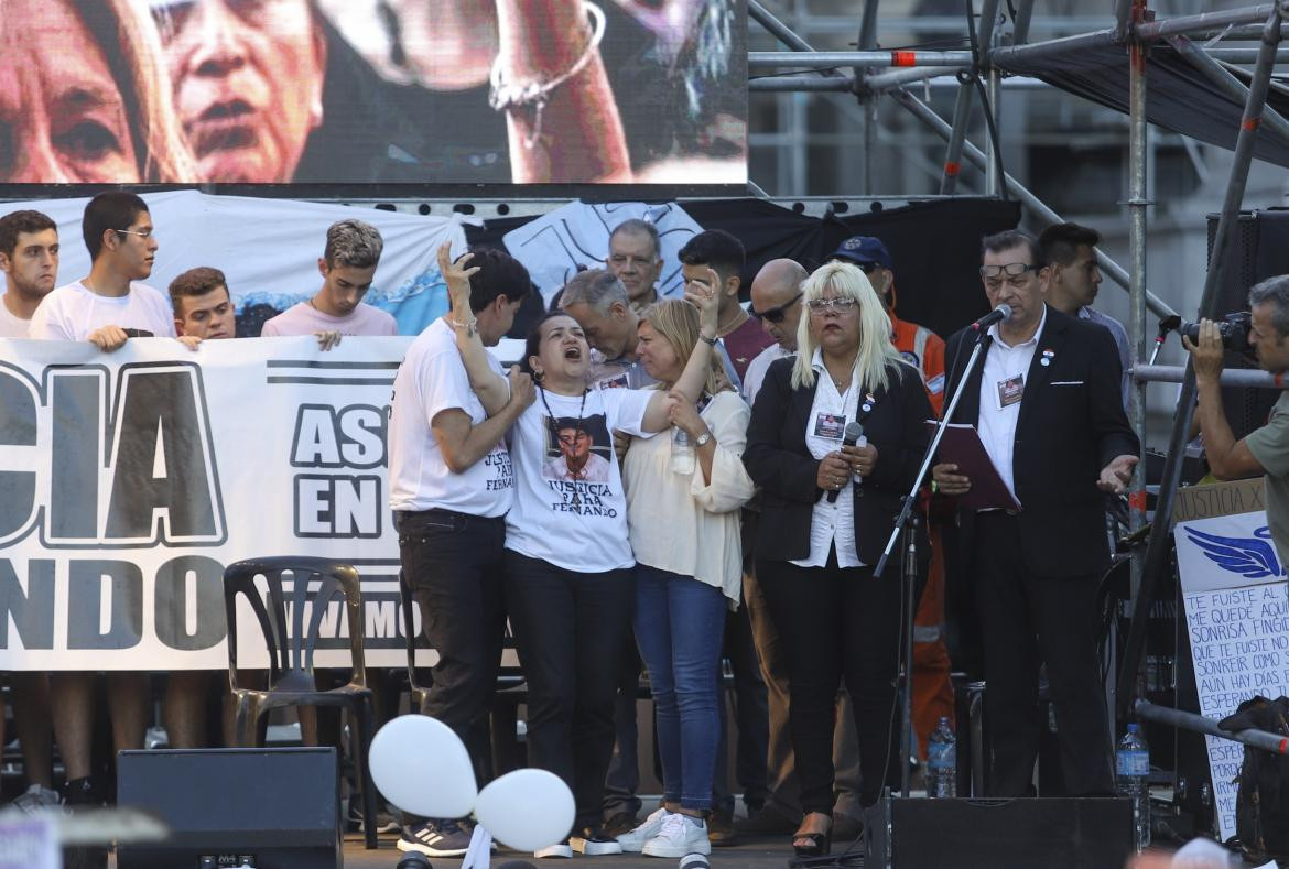 Masiva marcha en el Congreso a un mes de la muerte de Fernando Báez Sosa, Villa Gesell, NA	