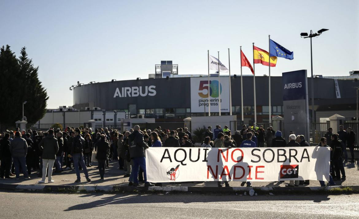 Airbus, protestas en España por despidos