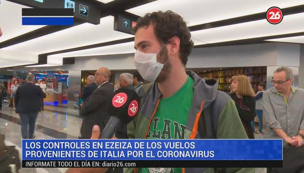 Coronavirus, Ezeiza, contagio, CANAL 26