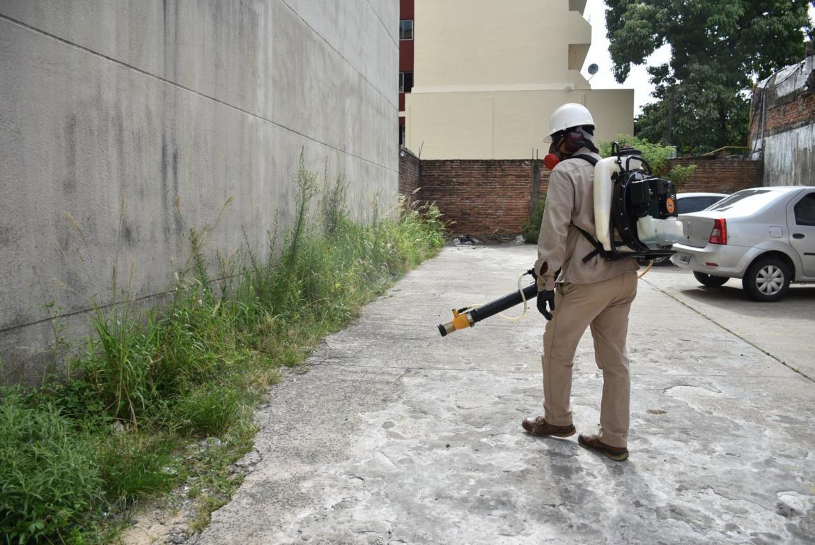 Fumigación contra el dengue en La Plata