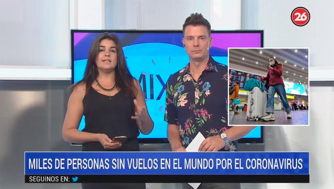 Coronavirus y consecuencias en líneas aéreas, canal 26