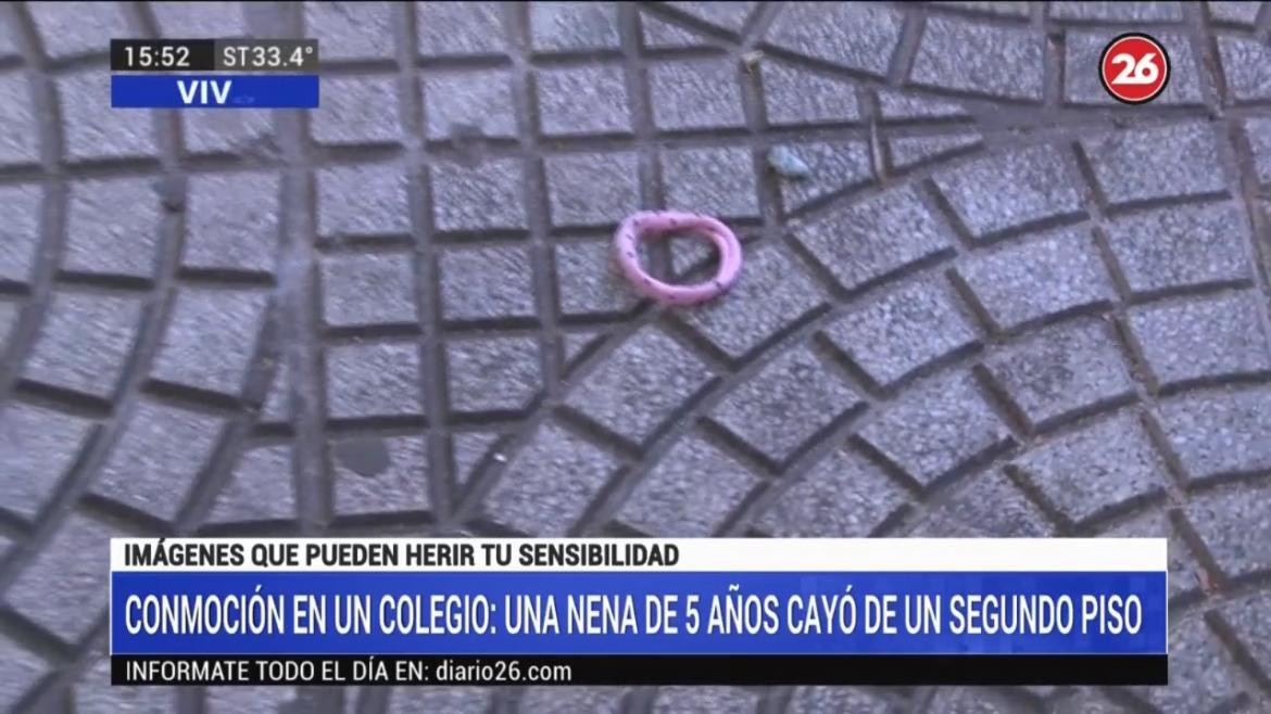 Niña cayó de un segundo piso en jardín de Palermo, CANAL 26