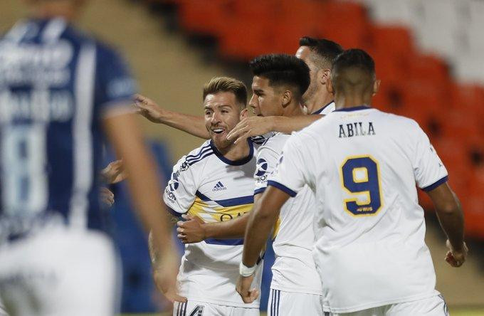 Festejo de Boca ante Godoy Cruz por Copa de la Superliga